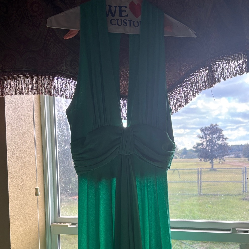 Vintage Green Halter Dress